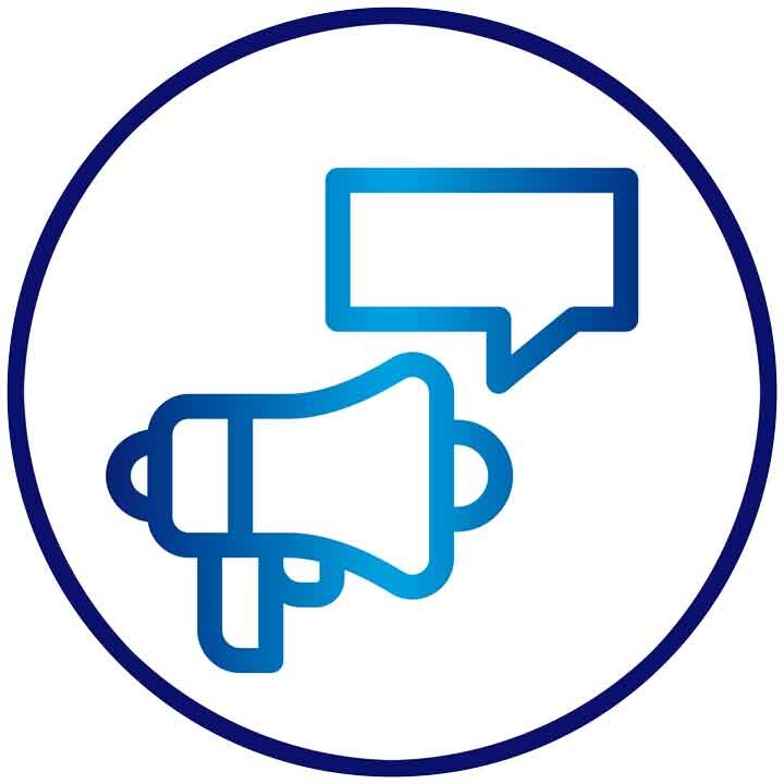 6F Media PR and Communication icon graphic